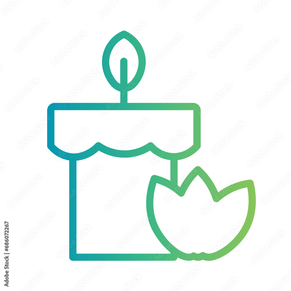 Alternative Candle Medicine Gradient Outline Icon Alternative Candle Medicine Gradient Outline Icon
