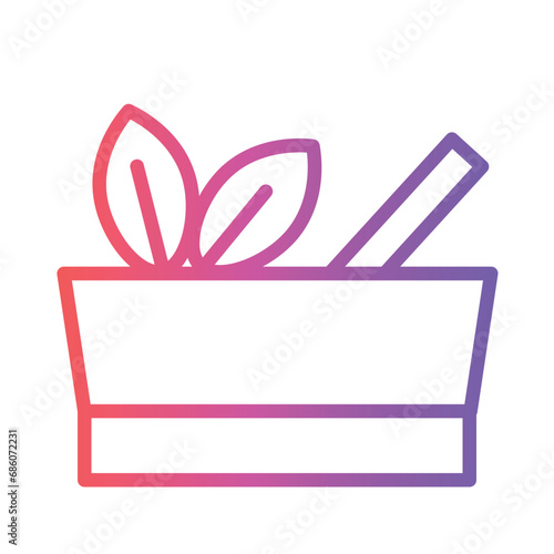 Religious Stick Temple Gradient Outline Icon