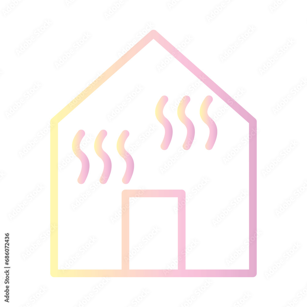 Relax Room Sauna Gradient Outline Icon Relax Room Sauna Gradient Outline Icon