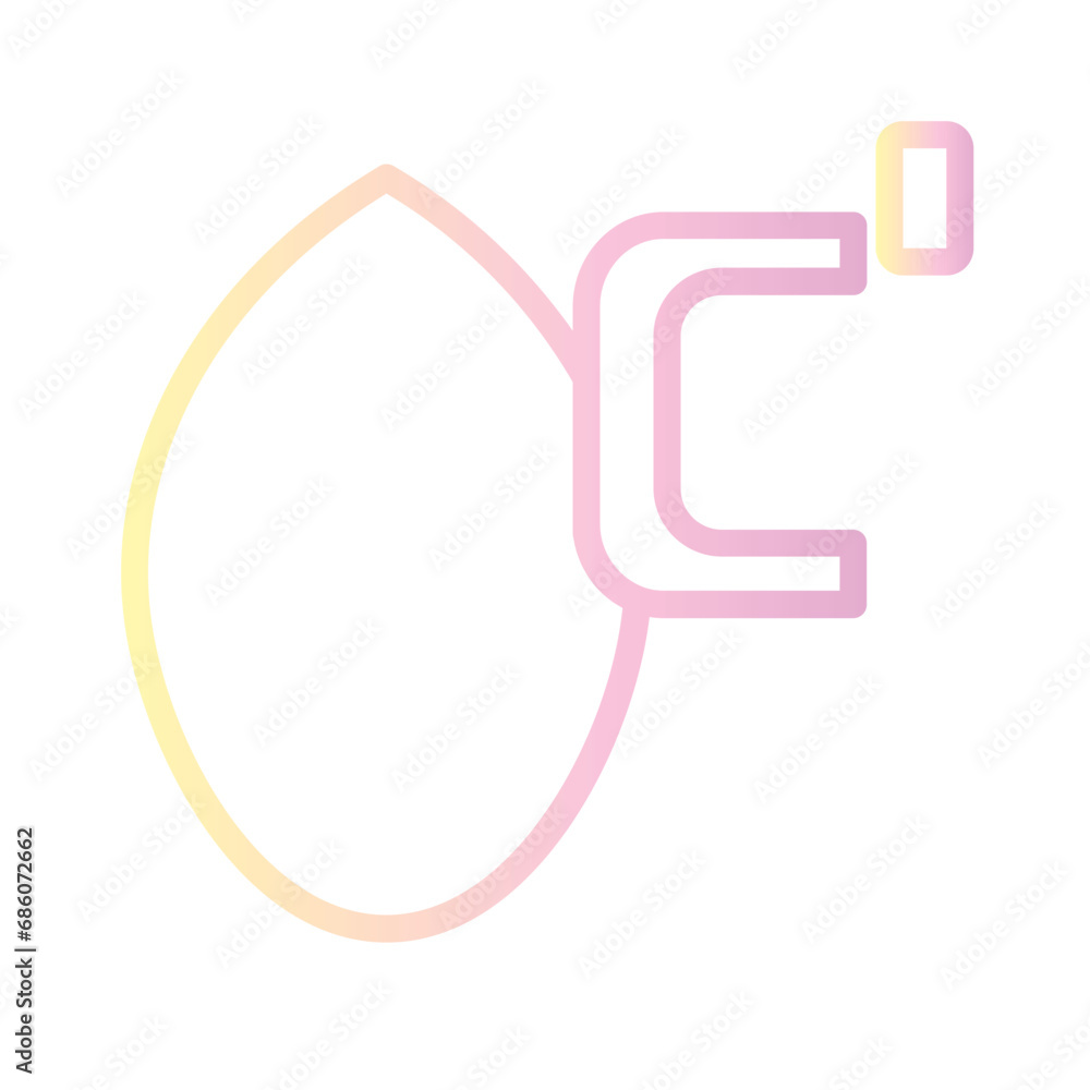 Thermometer Heat Scale Gradient Outline Icon Thermometer Heat Scale Gradient Outline Icon