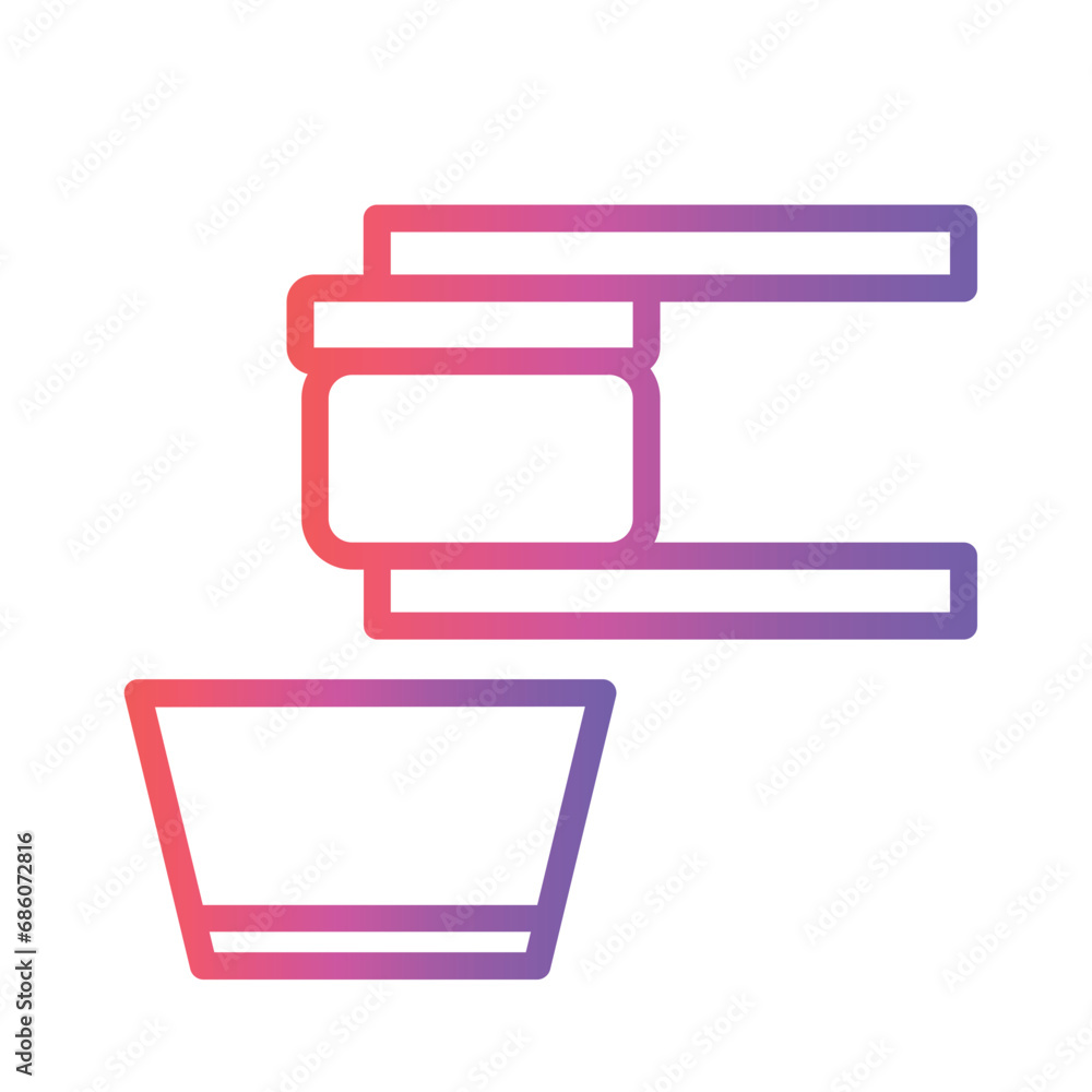 Cooked Japanese Roll Gradient Outline Icon Cooked Japanese Roll Gradient Outline Icon