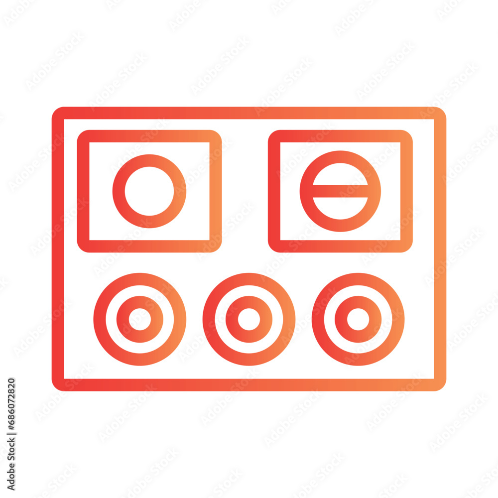 Chinese Japanese Sushi Gradient Outline Icon Chinese Japanese Sushi Gradient Outline Icon