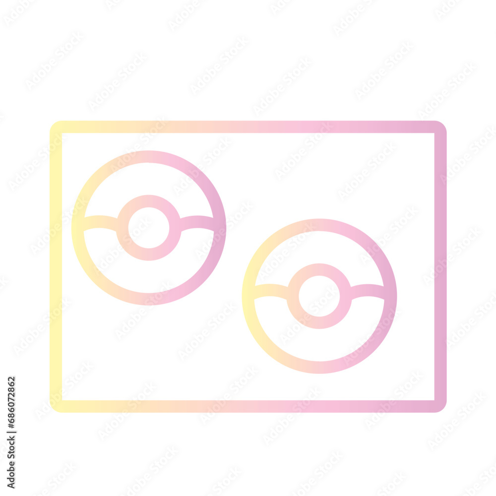 Dish Donuts Ice Gradient Outline Icon Dish Donuts Ice Gradient Outline Icon