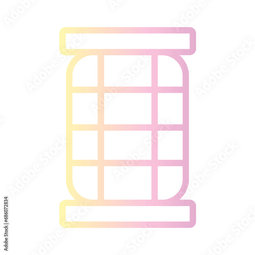 Decoration Japanese Lantern Gradient Outline Icon