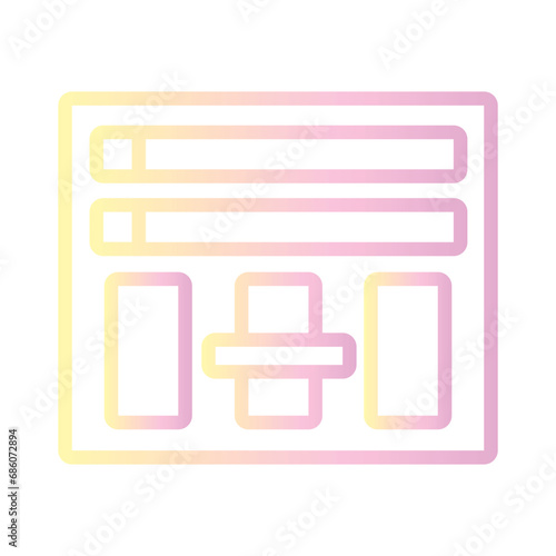 Food Fish Sushi Gradient Outline Icon