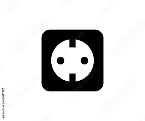 Electricity socket power plug icon. Power electric socket vector design and illustration.


