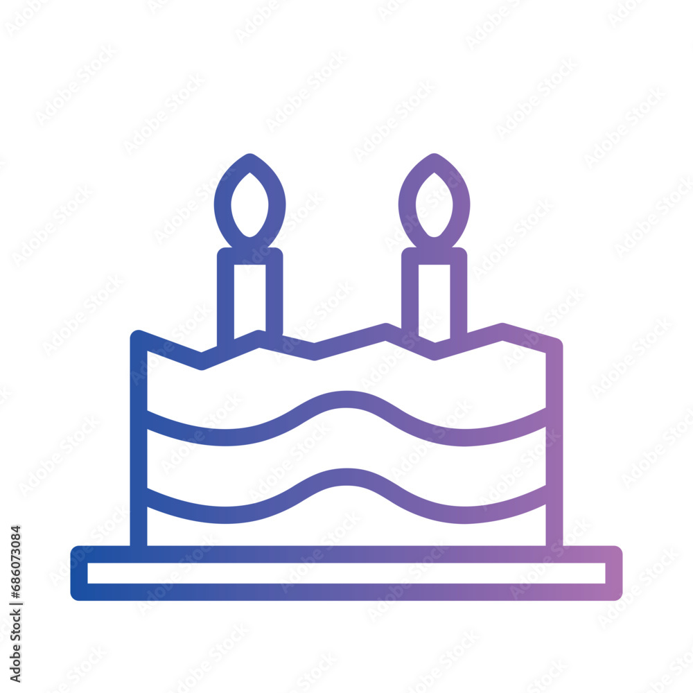 Baby Birthday Child Gradient Outline Icon Baby Birthday Child Gradient Outline Icon