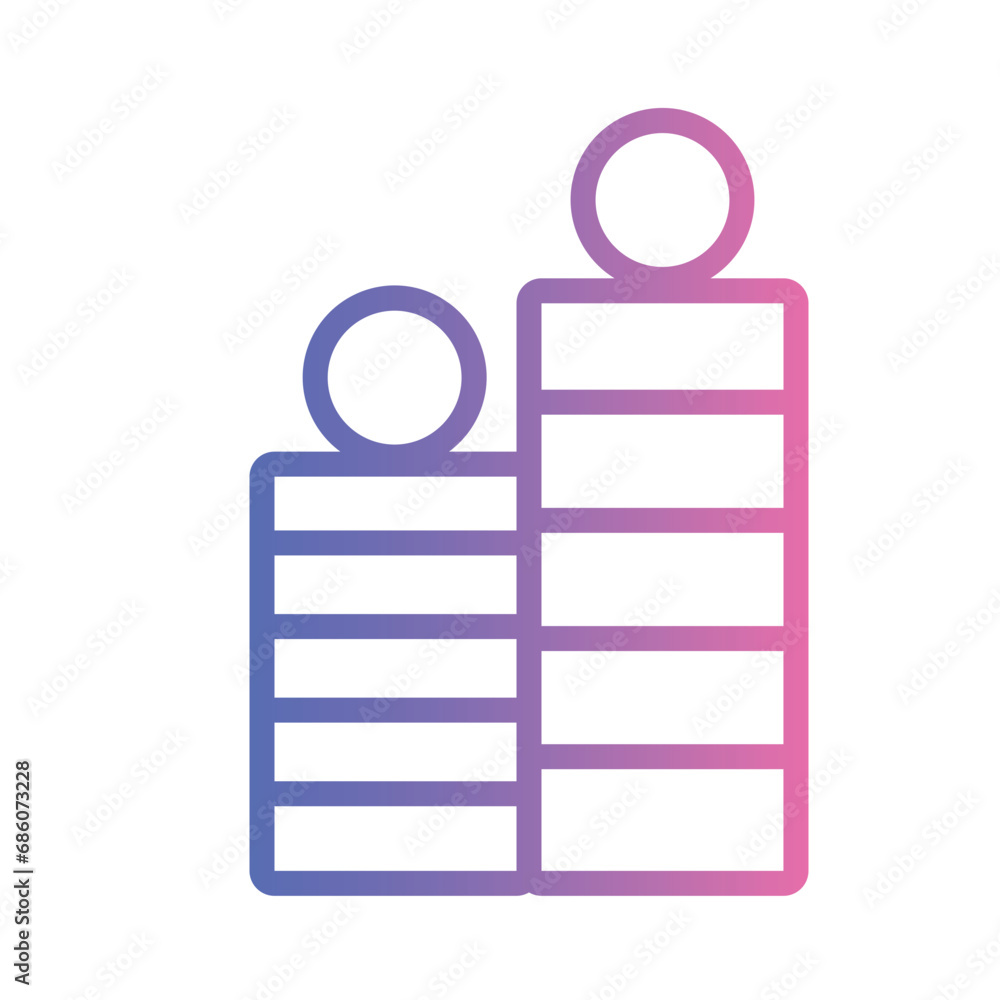 Children Educational Toys Gradient Outline Icon Children Educational Toys Gradient Outline Icon