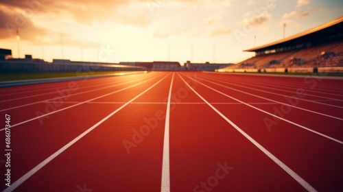 Pristine Running Track. Smooth Surface Ready for Runners © David