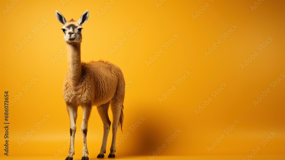 Dark Brown Domestic Llama Walking Freely, HD, Background Wallpaper, Desktop Wallpaper 
