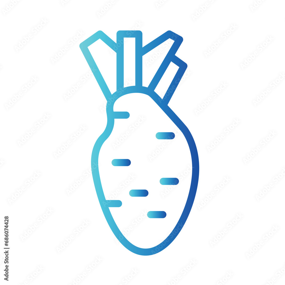 Obraz premium Vegetable Plant Wasabi Gradient Outline Icon