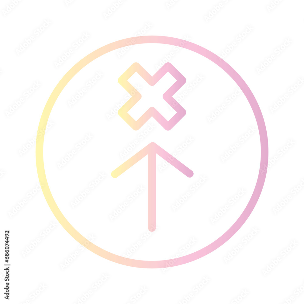 Obraz premium Abstract Arrow Design Gradient Outline Icon