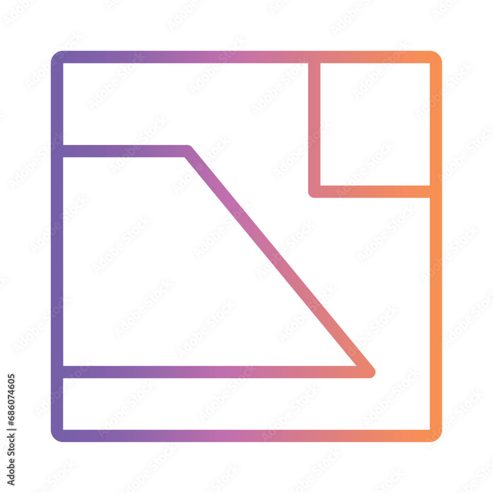 Abstract Book Boxed Gradient Outline Icon Abstract Book Boxed Gradient Outline Icon