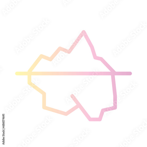Beautiful Darknet Iceberg Gradient Outline Icon