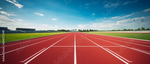 Pristine Running Track. Smooth Surface Ready for Runners