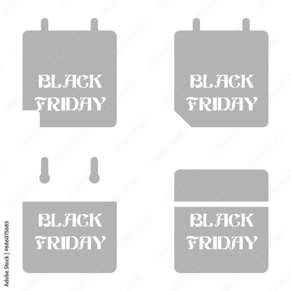 calendar icon, black friday on a white background, vector illustration calendar icon, black friday on a white background, vector illustration