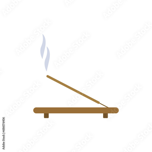 incense stick icon on a white background, vector illustration