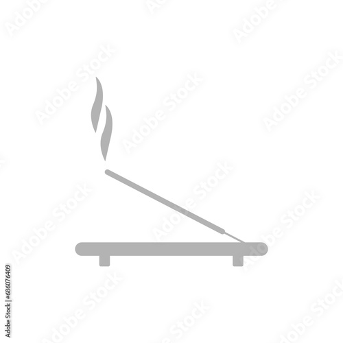 incense stick icon on a white background, vector illustration