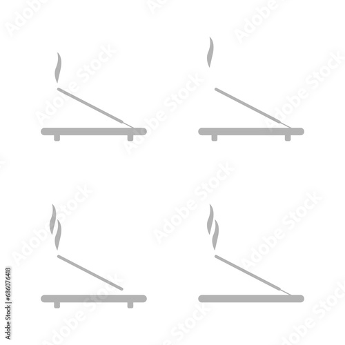 incense stick icon on a white background, vector illustration