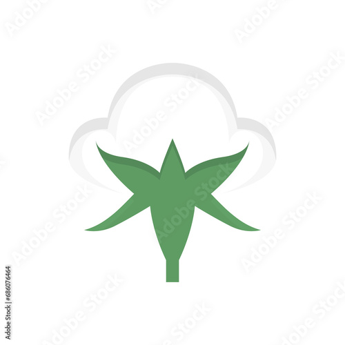 cotton icon on a white background, vector illustration