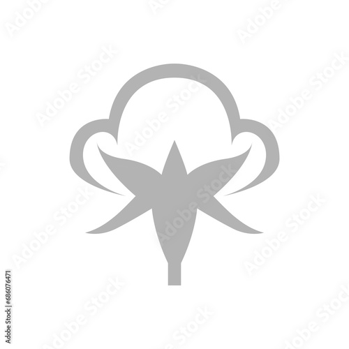 cotton icon on a white background, vector illustration