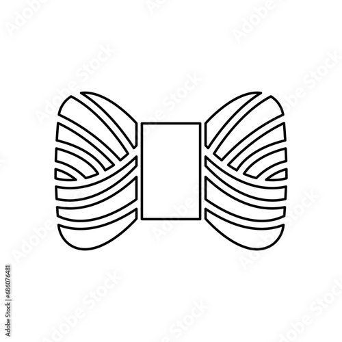 icon of a bundle of threads on a white background, vector illustration