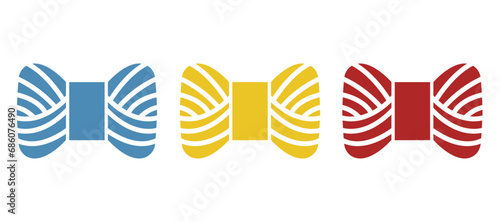 icon of a bundle of threads on a white background, vector illustration