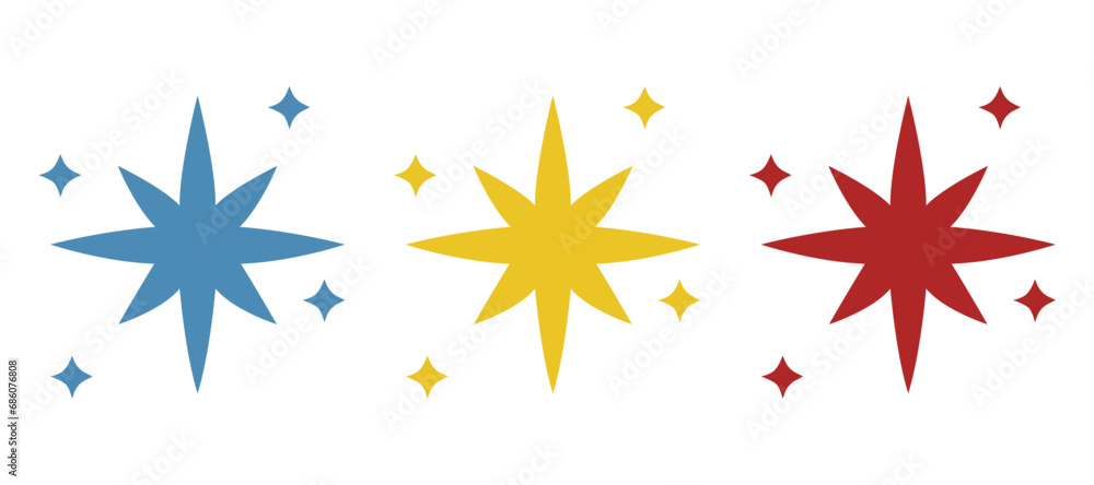 star icon on a white background, vector illustration - obrazy, fototapety, plakaty 