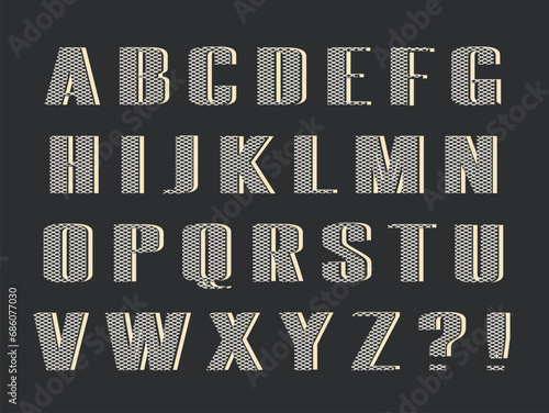 Pattern alphabet letters font