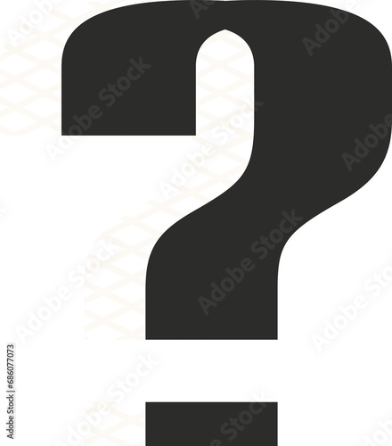 black and white question mark