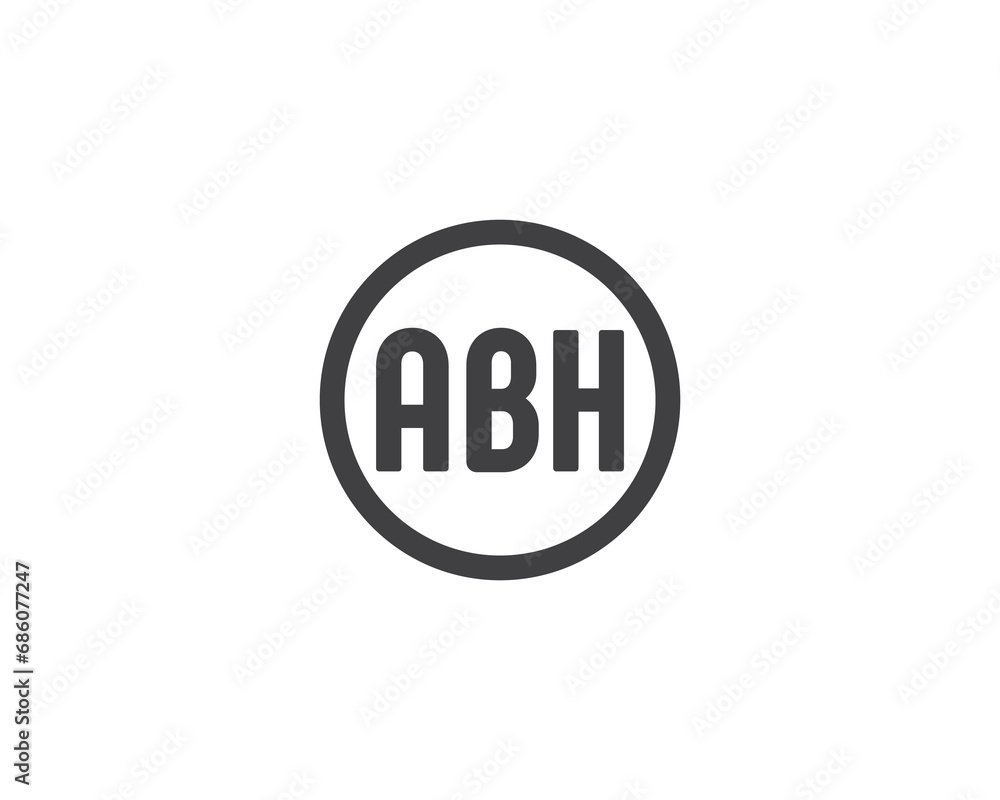 ABH logo design vector template ABH logo design vector template