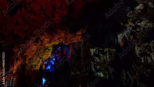 Inside The St. Michael's Cave on The Rock of Gibraltar 
