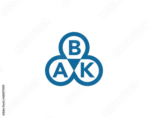 ABK logo design vector template