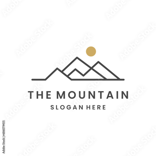 mountain logo template vector illustration design