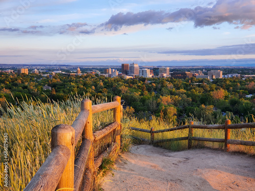Photography Golden hour at the top of Camel's Back park in the North End of Boise Idaho near