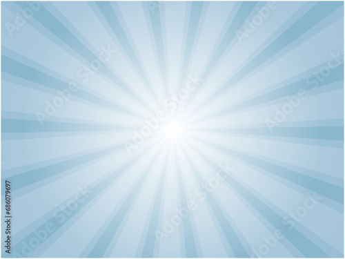 うっすらぼんやりとしたピンボケ風集中線背景素材_ブルー