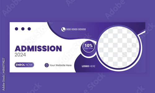 School admission cover photo and web banner template design.