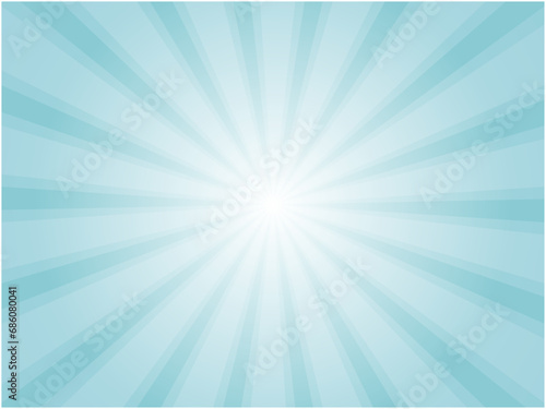 うっすらぼんやりとしたピンボケ風集中線背景素材_ライトブルー