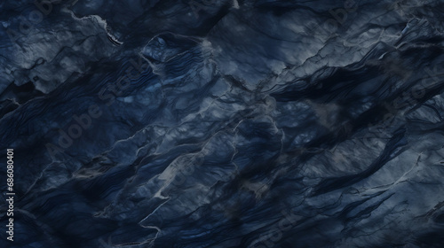 Abstract dark blue liquid marble background. Generative AI