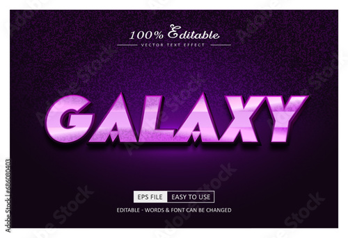 Galaxy text effect Shiny style with high quality