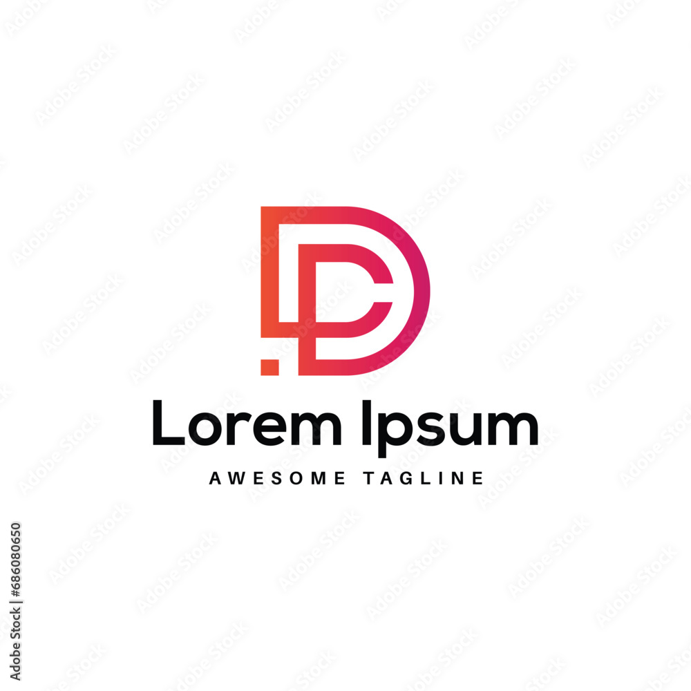 DP Letter Logo Design Free Icon DP Letter Logo Design Free Icon