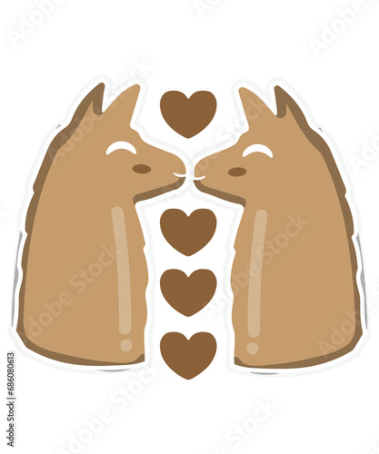 Llamas Alpaca are in love with hearts