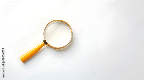 A magnifying glass isolated on white background
