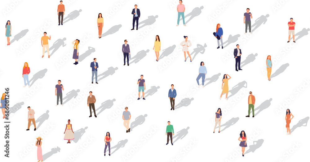 people standing on a white background vector