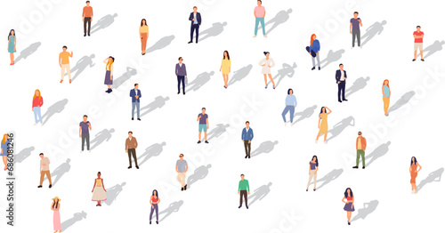 people standing on a white background vector