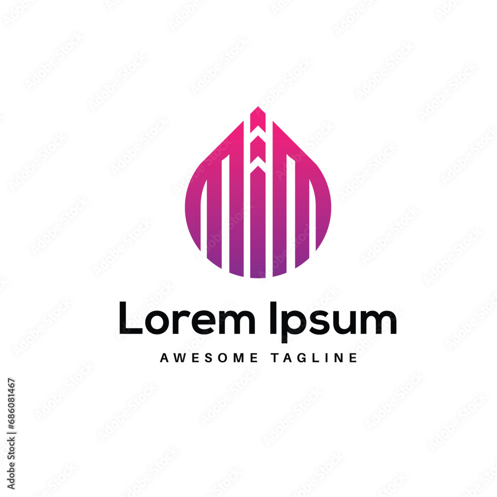 MIM Letter Logo Design Free Icon