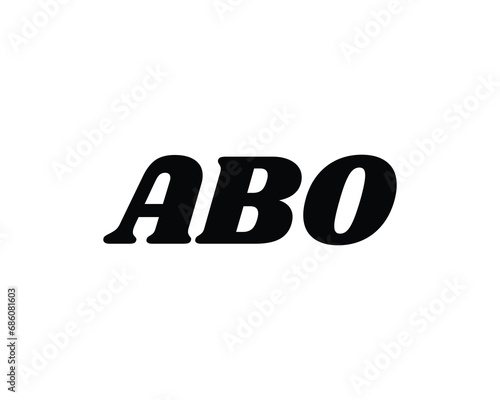 ABO logo design vector template