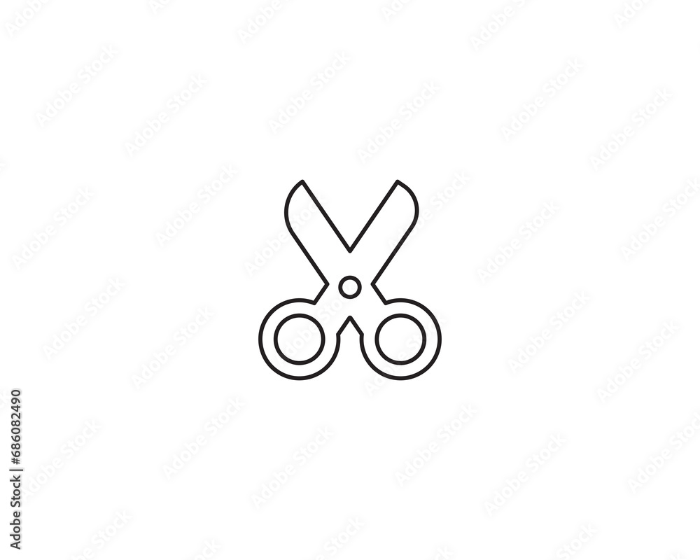 Scissors haircut icon vector symbol design illustration isolated Scissors haircut icon vector symbol design illustration isolated