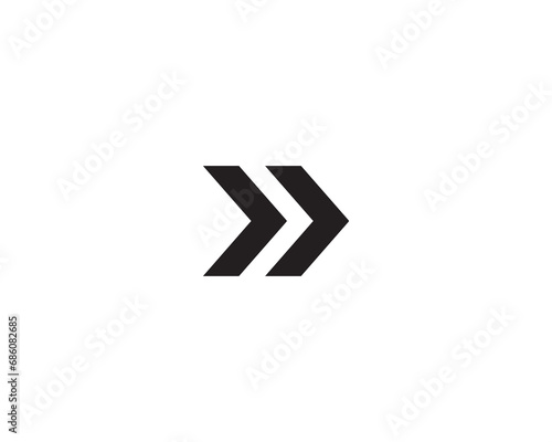 Free Download Right arrow direction chevron icon vector symbol design illustration - GFXLoad