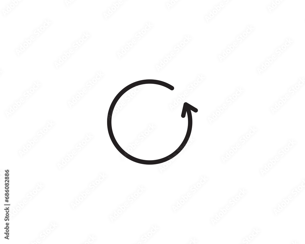 Rotate left icon vector symbol design illustration Rotate left icon vector symbol design illustration